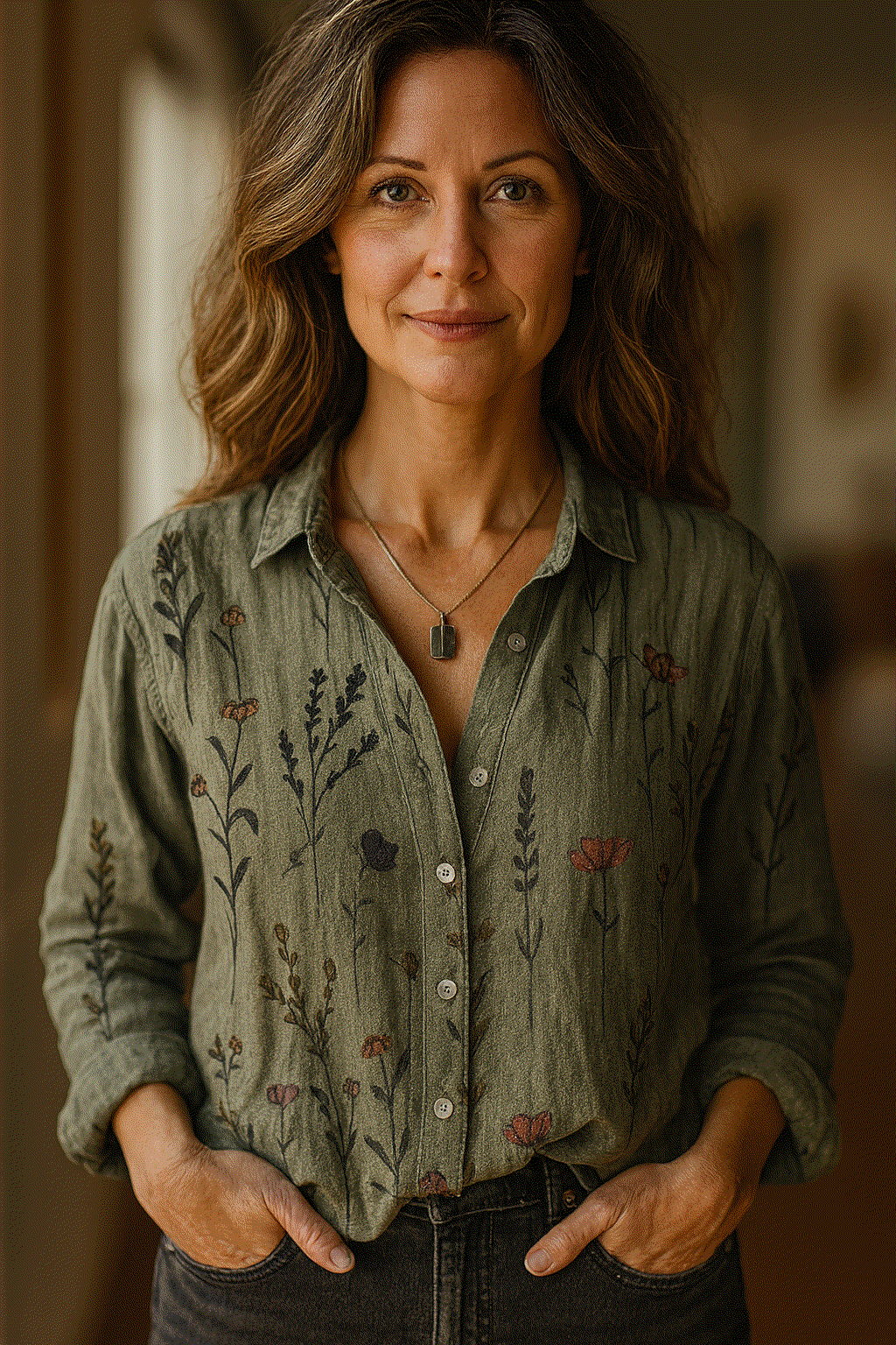 Damesblouse met bloemenprint